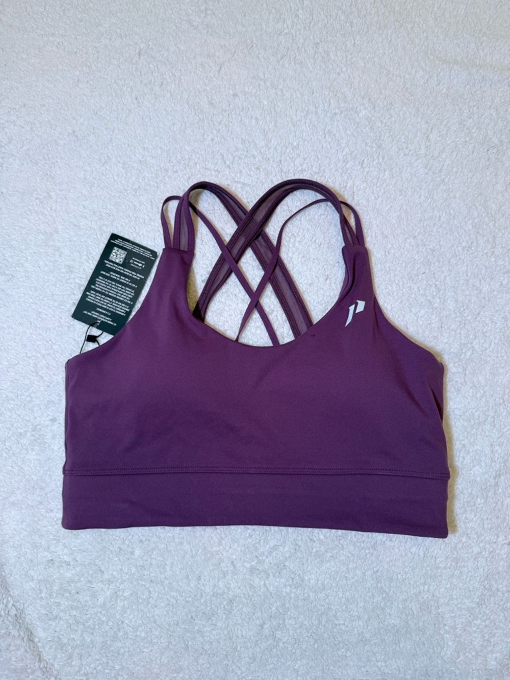 Cross-Back Purple Sports Bra - Women's Intimates